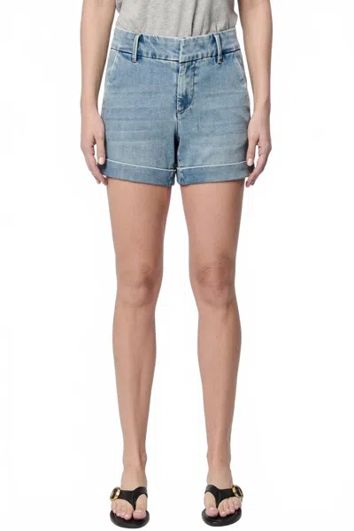 Dear John Denim North Hampton High Rise Rolled Hem Shorts In Shelby In Blue