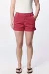 Dear John Denim North Hampton High Rise Short In Salsa In Red