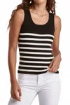 Dear John Denim Oak Stripe Tank Top In Black/white