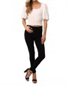 Dear John Denim Olivia Super High Rise Ankle Skinny Jean In Blackwell In Black