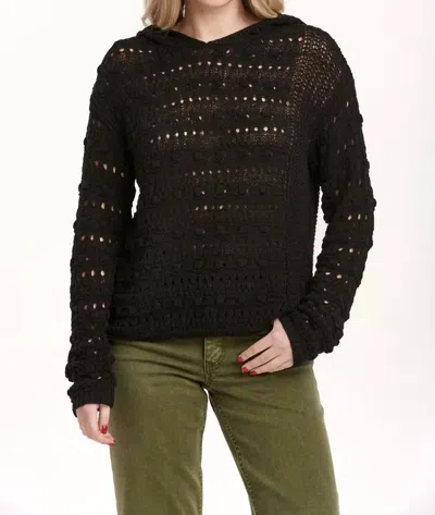 Dear John Denim Olsen Pointelle Hoodie In Black