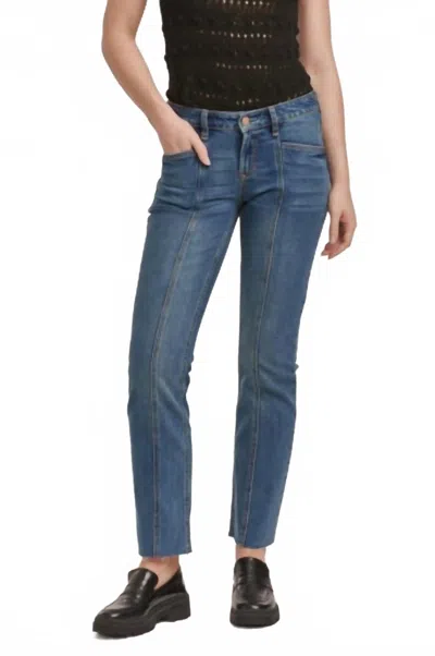 Dear John Denim Playback Mid Rise Slim Straight Jeans In Phantom In Blue