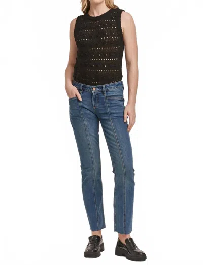 Dear John Denim Playback Mid Rise Straight Fit Jeans In Phantom In Blue