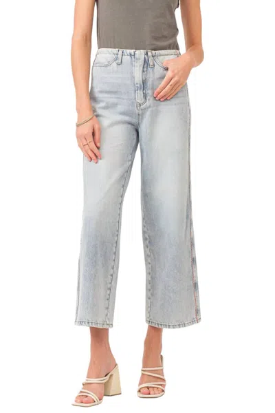 Dear John Denim Polly High Rise Cropped Loose Straight Jean In Naples In Blue