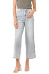Dear John Denim Polly High Rise Cropped Loose Straight Jean In Naples In Multi