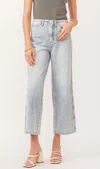 Dear John Denim Polly High Rise Cropped Loose Straight Jean In Naples In Multi