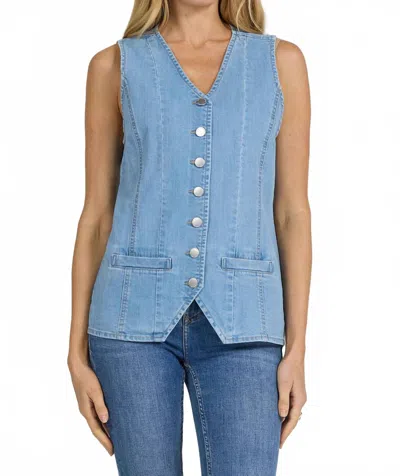 Dear John Denim Prue Denim Vest In Dark Arthlow In Blue