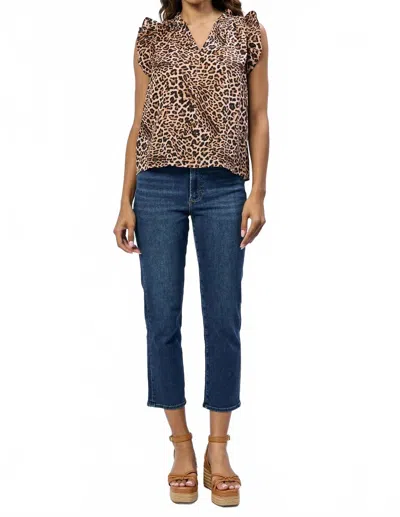 Dear John Denim Puja Top In Leopard Brown In Animal Print