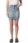 Dear John Denim Quinn High Rise Denim Mini Skirt In Halogen Blue In Blue