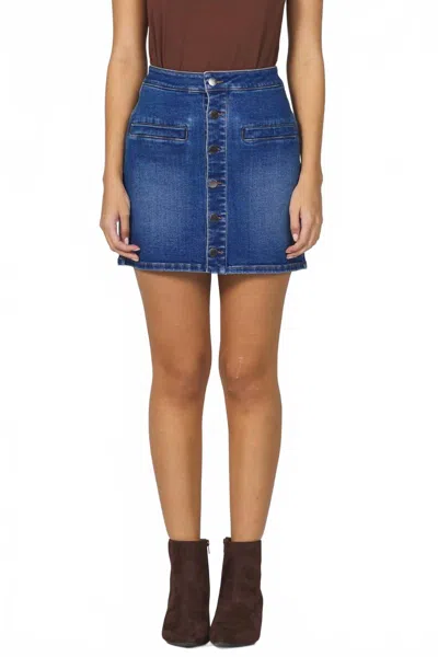 Dear John Denim Quinn Mini Skirt In Denim Blue