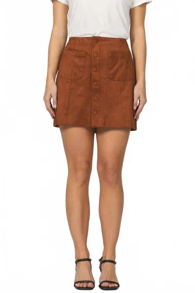 Dear John Denim Quinn Skirt In Chocolate In Brown