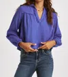 Dear John Denim Radella Full Sleeve Blouse In Cobalt In Blue