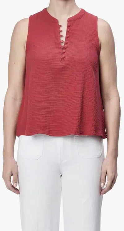 Dear John Denim Raja Blouse In Salsa In Red