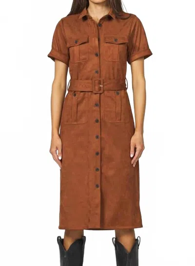Dear John Denim Raquel Denim Dress In Chocolate In Brown