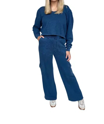 Dear John Denim Raya Sweatshirt In Dark Indigo In Purple