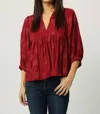 Dear John Denim Red Dahlia Malia Top In Red