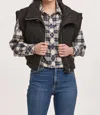 Dear John Denim Rosalia Relaxed Vest In Black In Black
