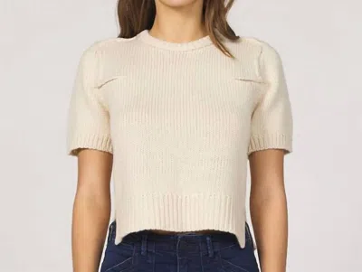 Dear John Denim Reverse Stitch Sweater In Cream In Neutral