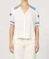 Dear John Denim Ria Button-up Top In White In White
