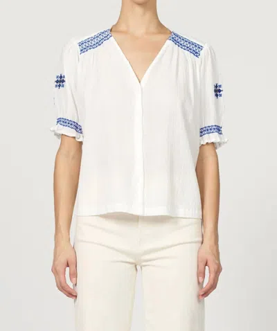 Dear John Denim Ria Button-up Top In White