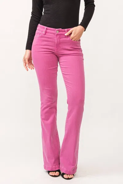 Dear John Denim Rosa Flare Jeans In Dahlia Mauve