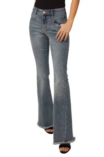 Dear John Denim Rosa Flare Jeans In Stokes Canyon In Blue