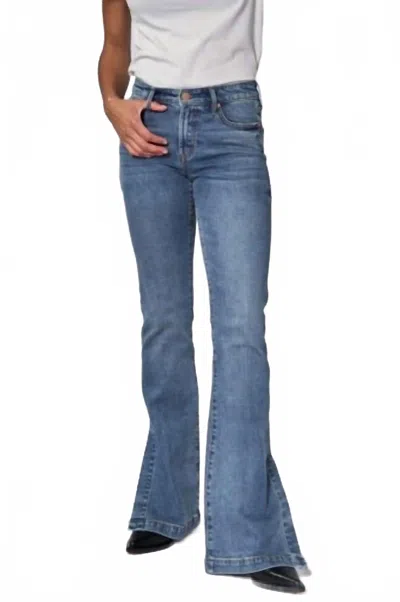 Dear John Denim Rosa Flare Leg Jean In Fontana In Blue