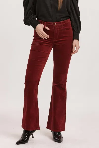 Dear John Denim Rosa Flare Pant In Burgundy