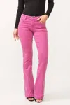 Dear John Denim Rosa Mid Rise Flare Jeans In Dahila Mauve In Multi