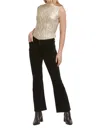 Dear John Denim Rosa Uncut Cord Flare Jeans In Black In Black