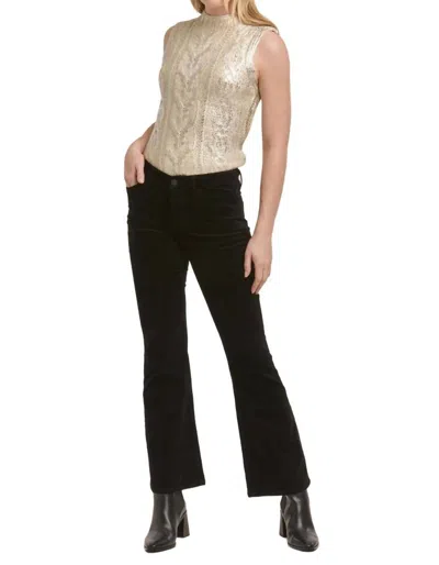 Dear John Denim Rosa Uncut Cord Flare Jeans In Black