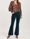 Dear John Denim Rosa Velveteen Flare Pant In Teal In Blue