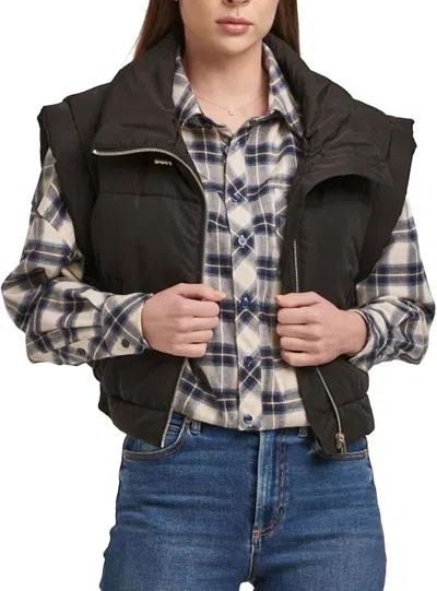 DEAR JOHN DENIM ROSALIA VEST IN BLACK