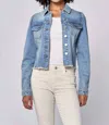 Dear John Denim Roselyn Cut Off Jacket In Monocloud In Blue