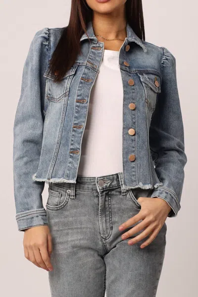 Dear John Denim Roselyn Denim Jacket In Mallow In Blue