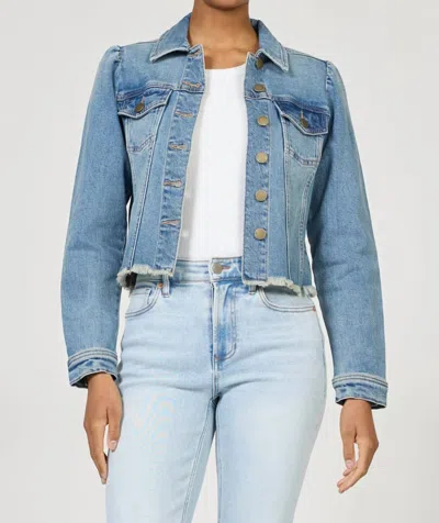 Dear John Denim Roselyn Denim Jacket In Vintage Flow In Blue