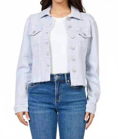 Dear John Denim Roselyn Fitted Denim Jacket In Skyway In Blue