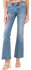 Dear John Denim Rosie Mid Rise Flare Jeans In Collister In Blue