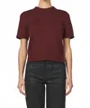 Dear John Denim Sabine Short Sleeve Sweater In Tibetan Red In Brown