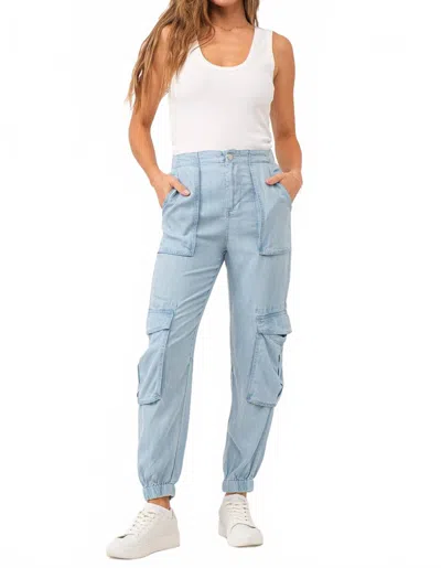 Dear John Denim Sandy Cargo Joggers In Light Indigo In Blue