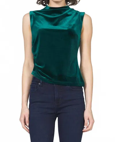 Dear John Denim Shaunee Velvet Top In Rainforest In Multi