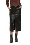 Dear John Denim Sia Midi Skirt In Black In Black