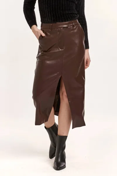 Dear John Denim Sia Skirt In Ground Coffee In Multi