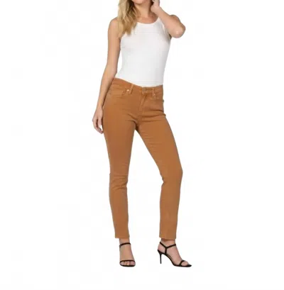 Dear John Denim Skinny Straight Pant In Pumpkin In Brown