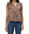 Dear John Denim Sleeveless Blouse In Leopard Safari In Multi