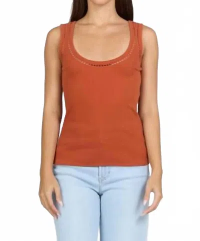 Dear John Denim Sloane Tank In Brick In Orange