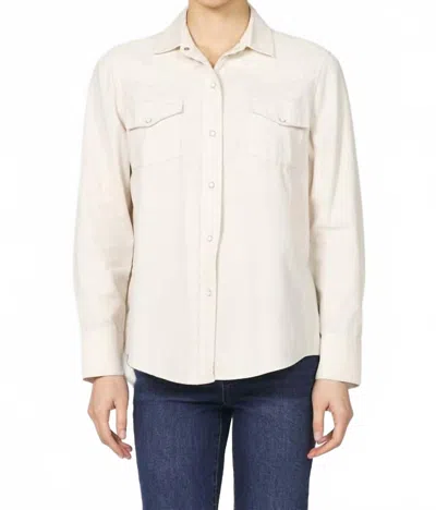 Dear John Denim Star Long Sleeve Shirt In Whitecap Gray In Neutral