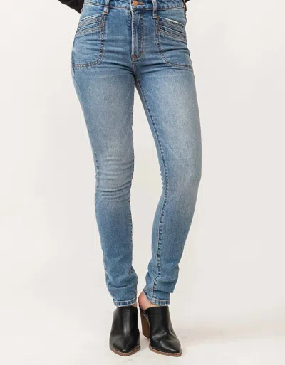 Dear John Denim Stella High Rise Skinny Jeans In Sycamore In Blue