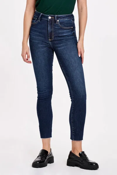 Dear John Denim Stella Slim Frayed Super High Rise Jeans In Walden In Multi