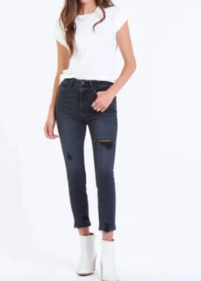 Dear John Denim Stella Super Hr Crop Slim Straight Jean In Black